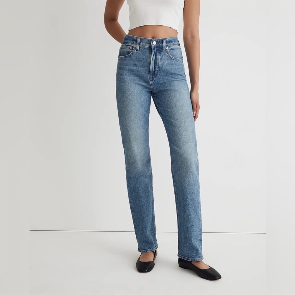 NEW WITH TAGS Madewell The Tall '90s Straight Jean in Enmore Wash 30 Tall NN880